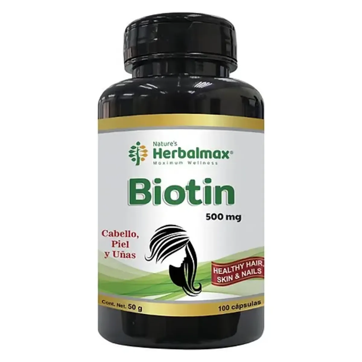 GENERICO - Biotina 500mg Herbalmaxx Origen Canada 100 Softgels