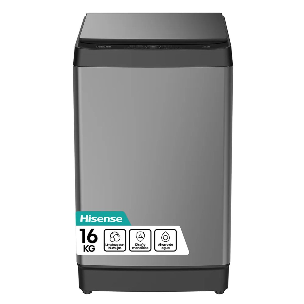 HISENSE - Lavadora Hisense 16 Kilos Carga Superior Silver WT3K1623UT (Nuevo)