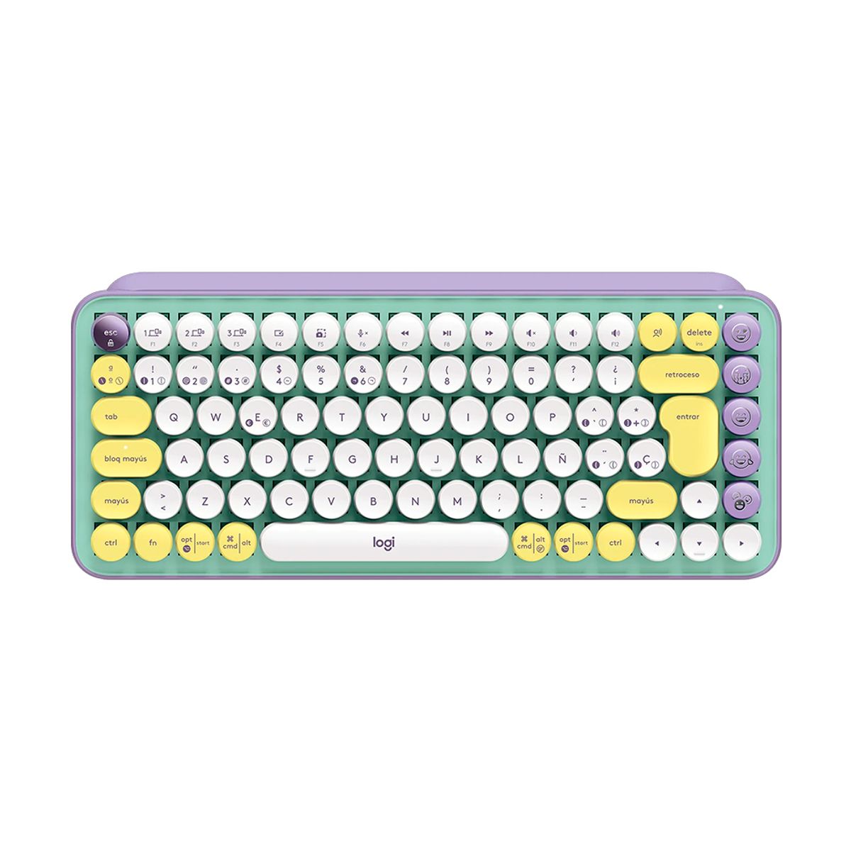 LOGITECH - Teclado Pop Keys Mecánico Lila Green