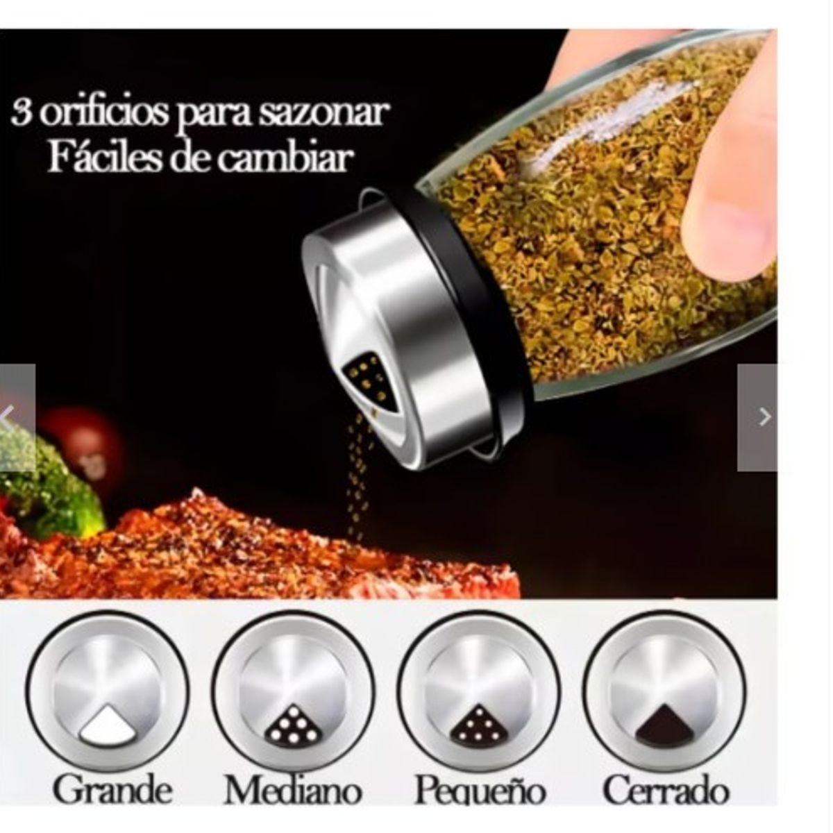 GENERICO - Condimentero Organizador de Especias Giratorio X6 Recipientes