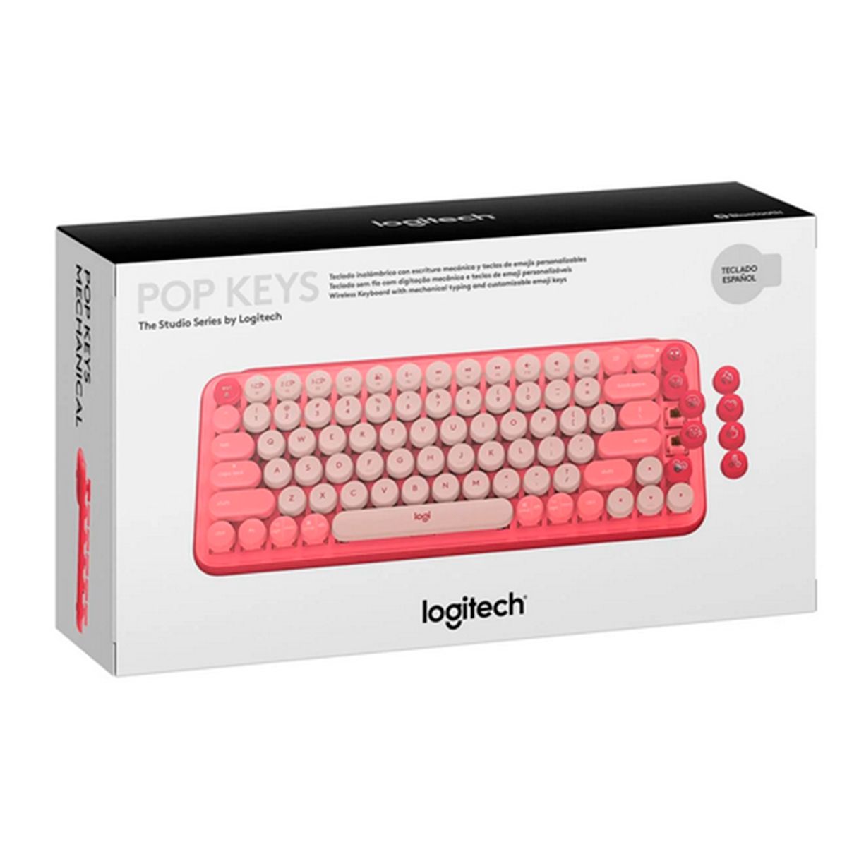 LOGITECH - Logitech Teclado POP Keys Rose Mecánico Wireless