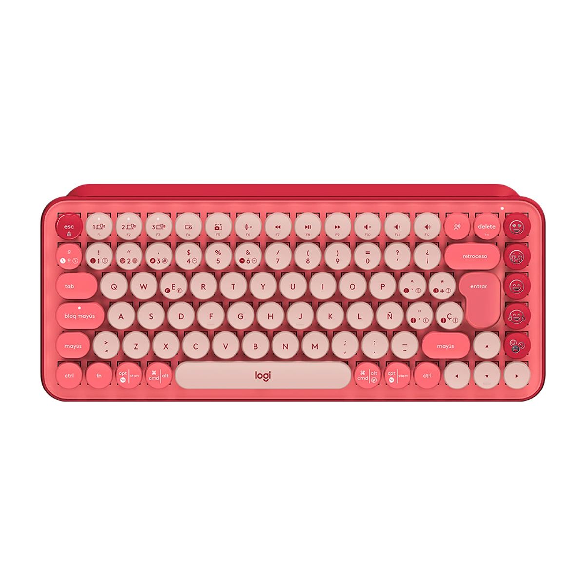 LOGITECH - Logitech Teclado POP Keys Rose Mecánico Wireless
