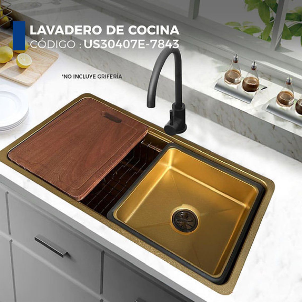 XM - LAVADERO DE COCINA DORADO US30407E-7843