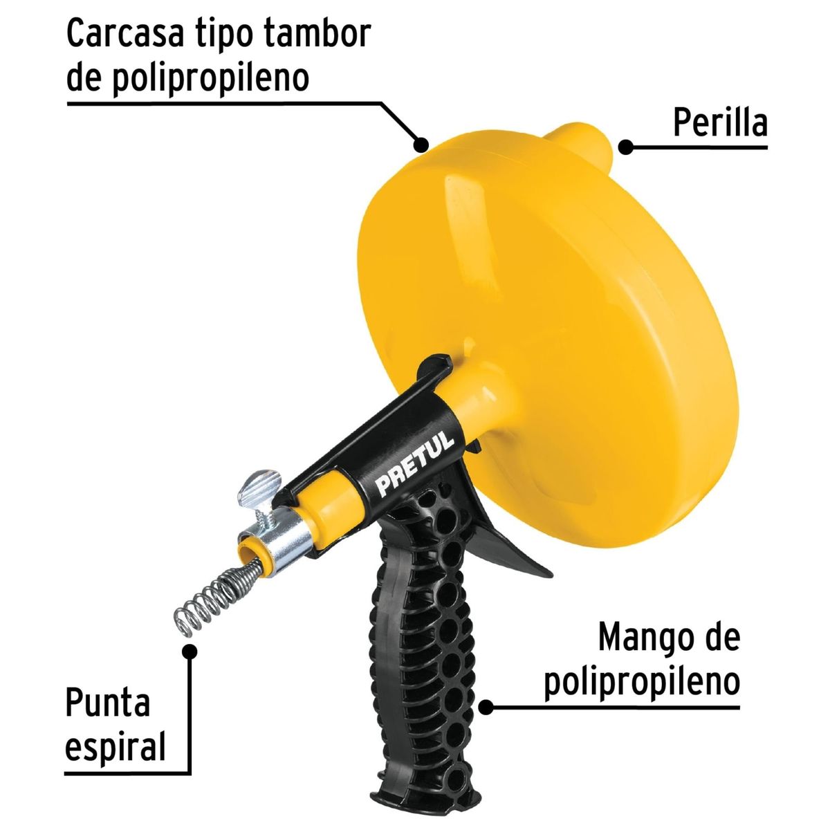 PRETUL - Desatorador de tuberías drenaje tambor de 7.8 m  pretul