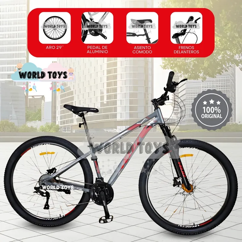 VELOX - Bicicleta Deportiva Aro 29 «LOGAN» Red