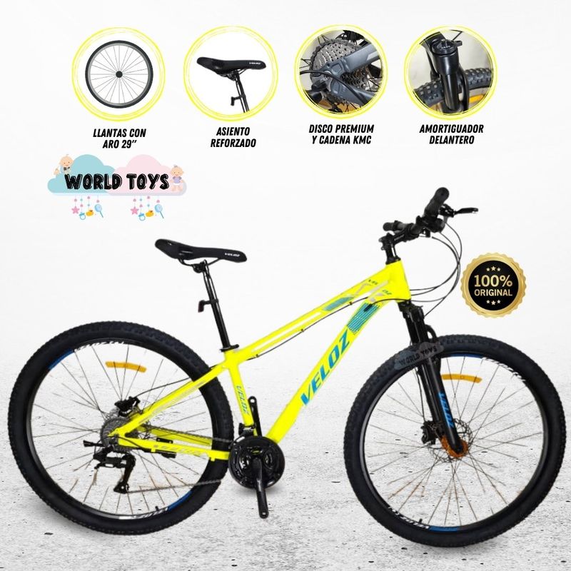 VELOX - Bicicleta Deportiva Aro 29 «LOGAN» Yellow