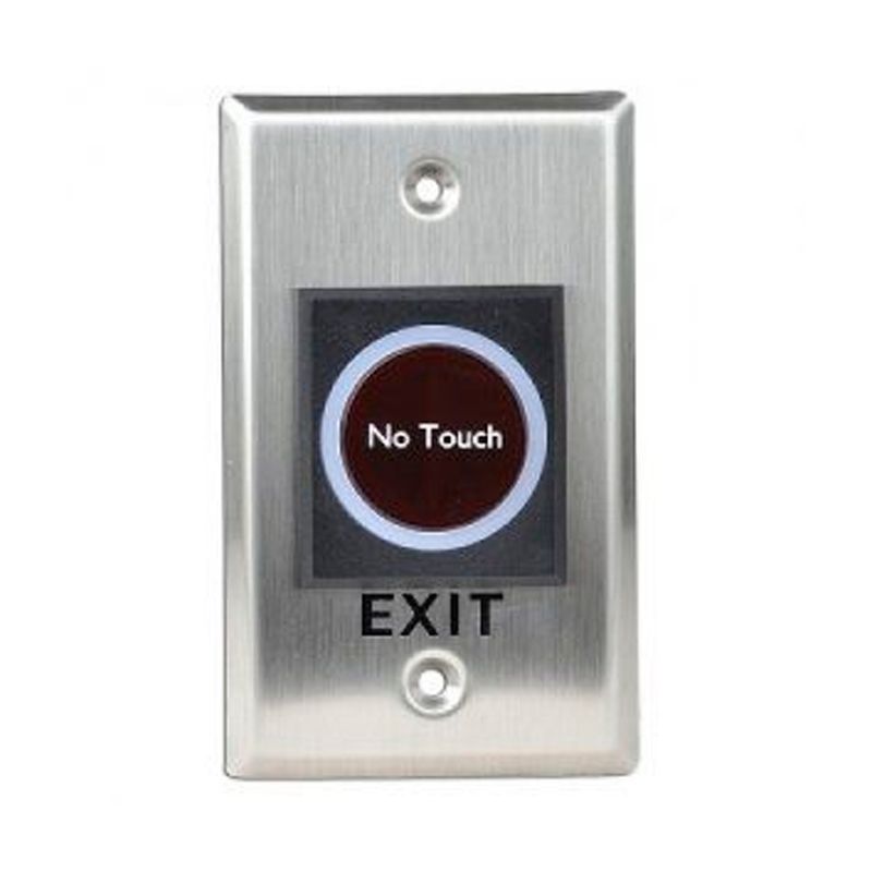 ZKTECO - BOTON DE SALIDA ZKTECO METALICO GRIS  DC12V GRIS PN ZK-K1-1