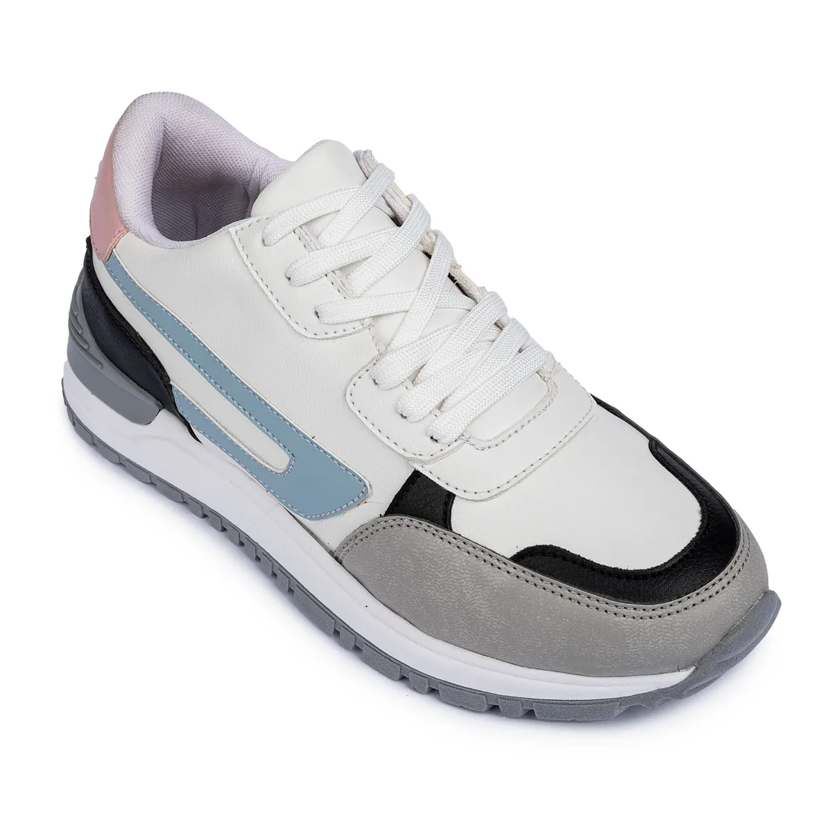 GENERICO - Zapatillas Urbana Azayu Gris con Blanco para Mujer