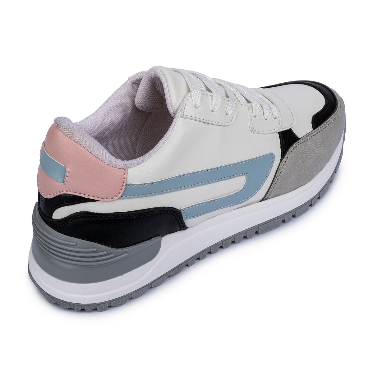 GENERICO - Zapatillas Urbana Azayu Gris con Blanco para Mujer
