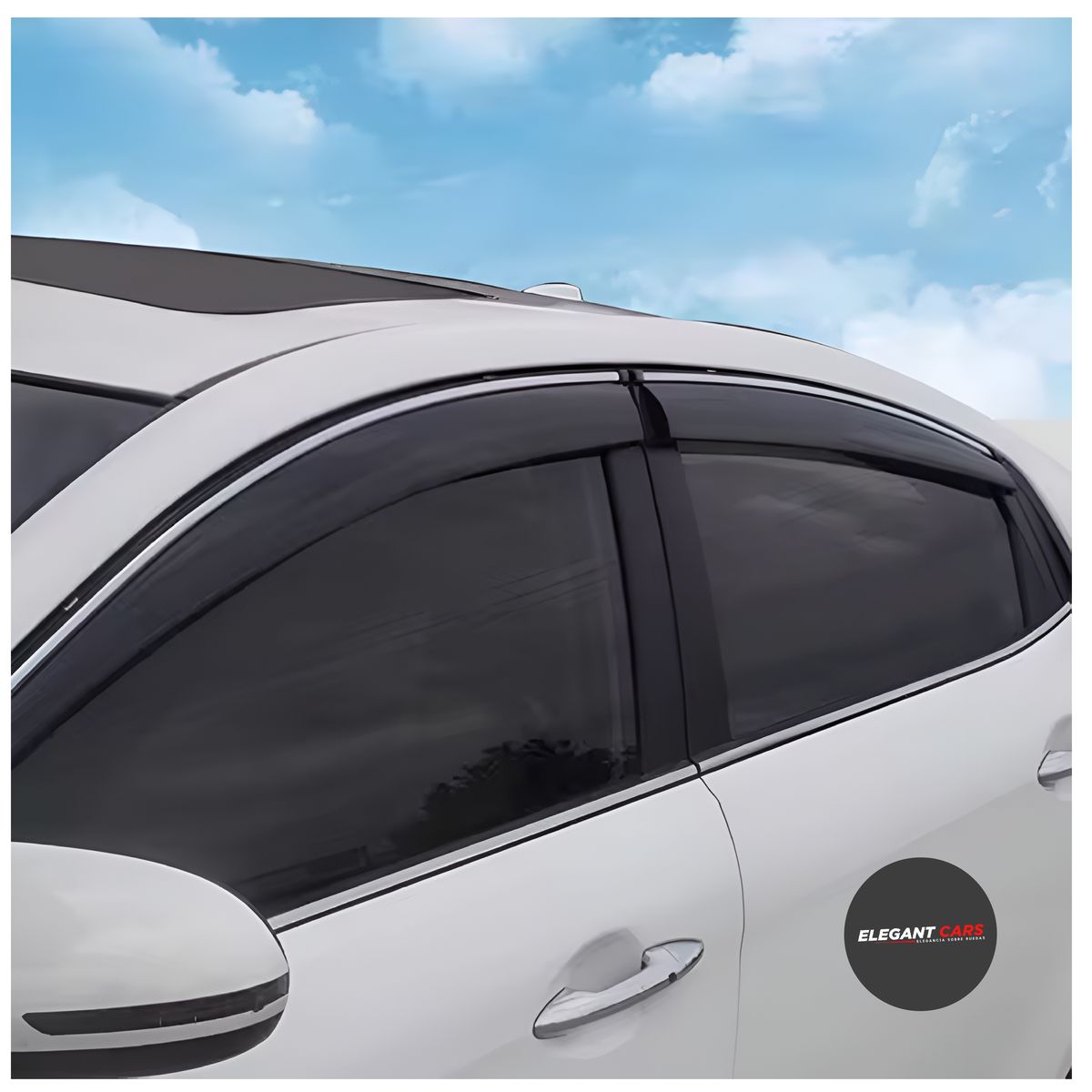 JET - Correlluvias Premiun Negro GLOSS Para Chevrolet Sail 2010-15