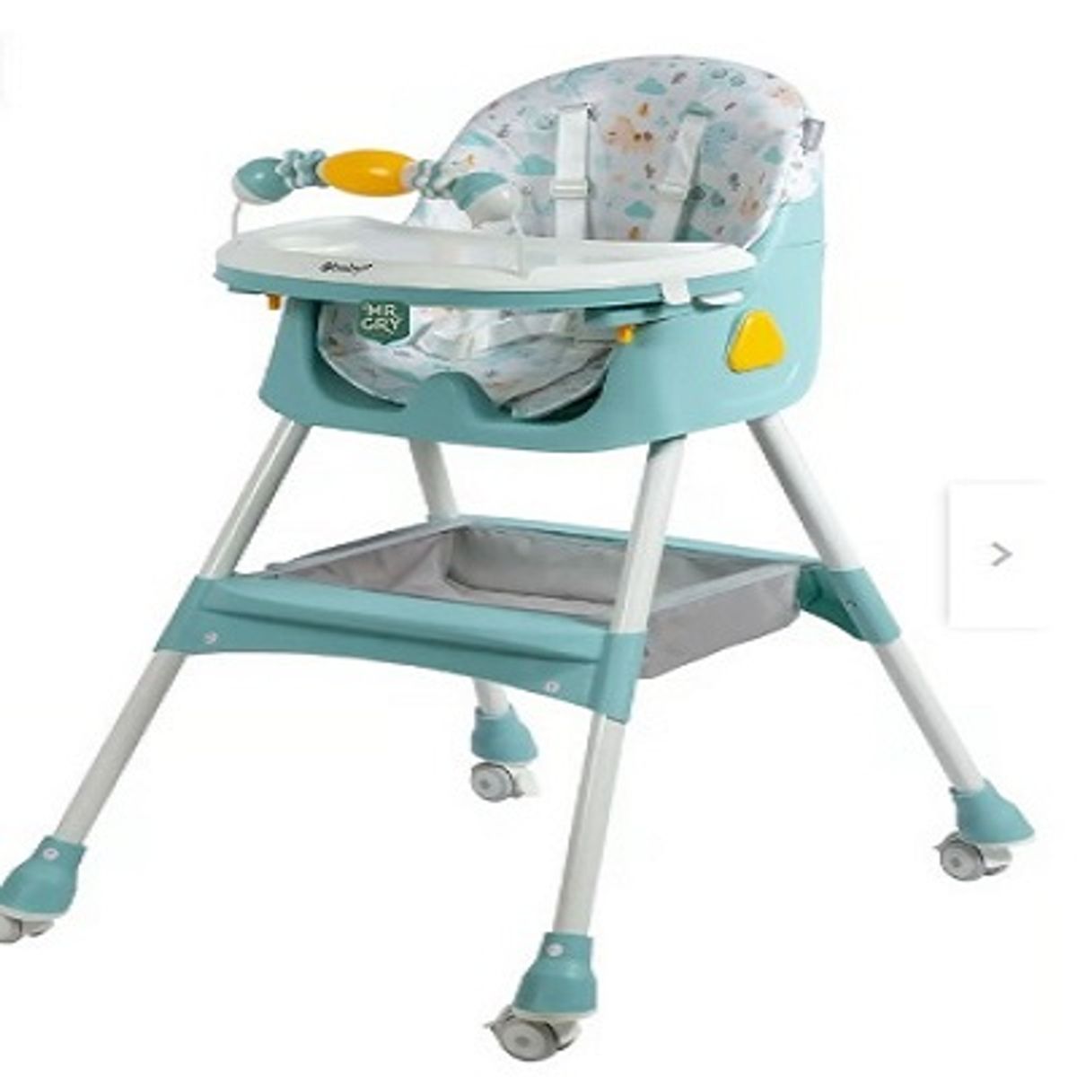 EBABY - SILLA DE COMER PLEGABLE DOBLE BANDEJA LULU VERDE + OBSEQUIO PLATO PARA NIÑO Y 1 BOLSA DE LEGOS