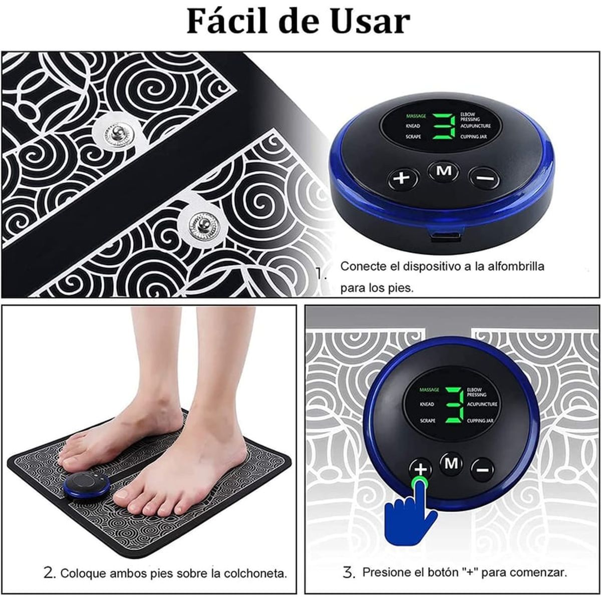 GENERICO - Masajeador Para Pies Electrico Recargable