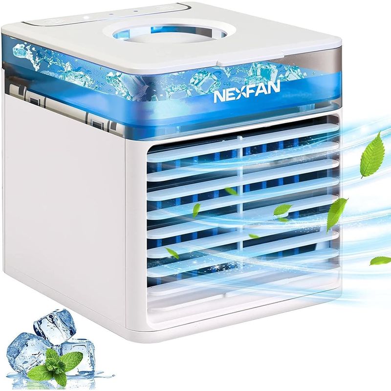 GENERICO - Aire Acondicionado Mini Enfriador Portátil Luz Led Ventilador