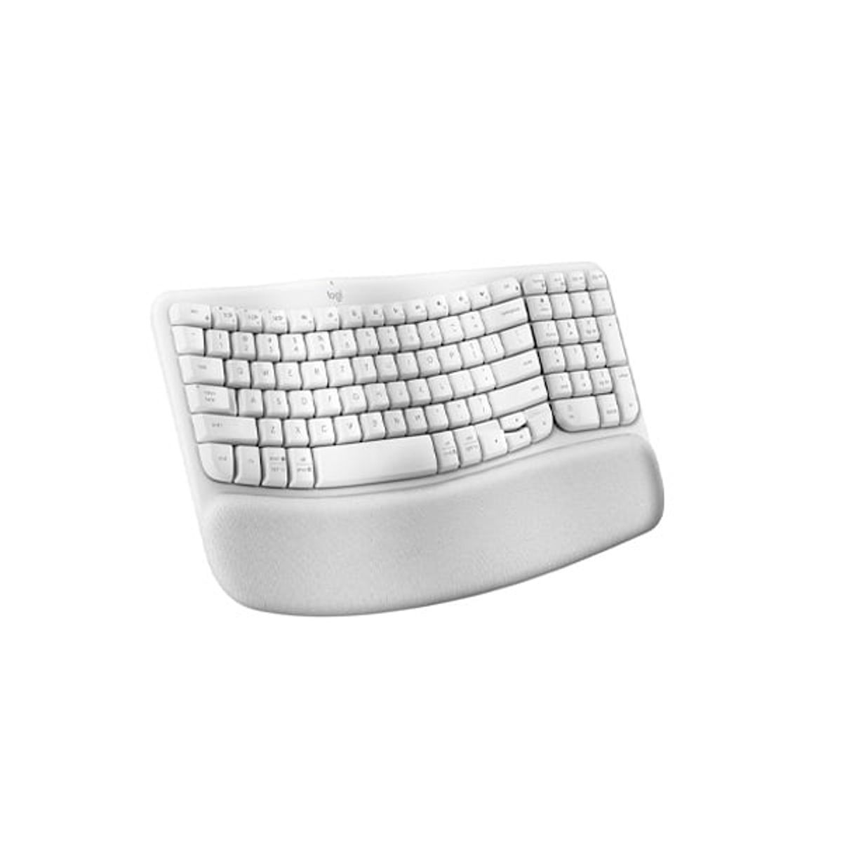 LOGITECH - Teclado Ergonómico Inalámbrico Logitech WAVE KEYS Blanco