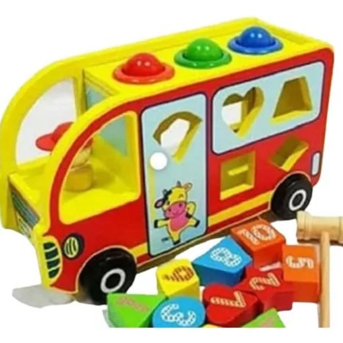 GENERICO - BUS   ROJO   CON   FIGURAS GEOMETRICAS