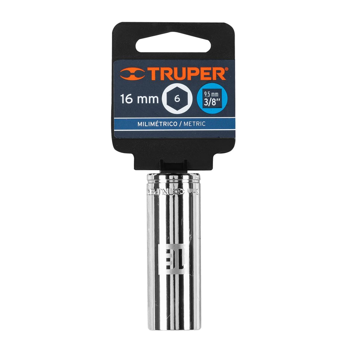 TRUPER - Dado 16mm Hexagonal Tubular Encastre de 3/8" 13776 Truper