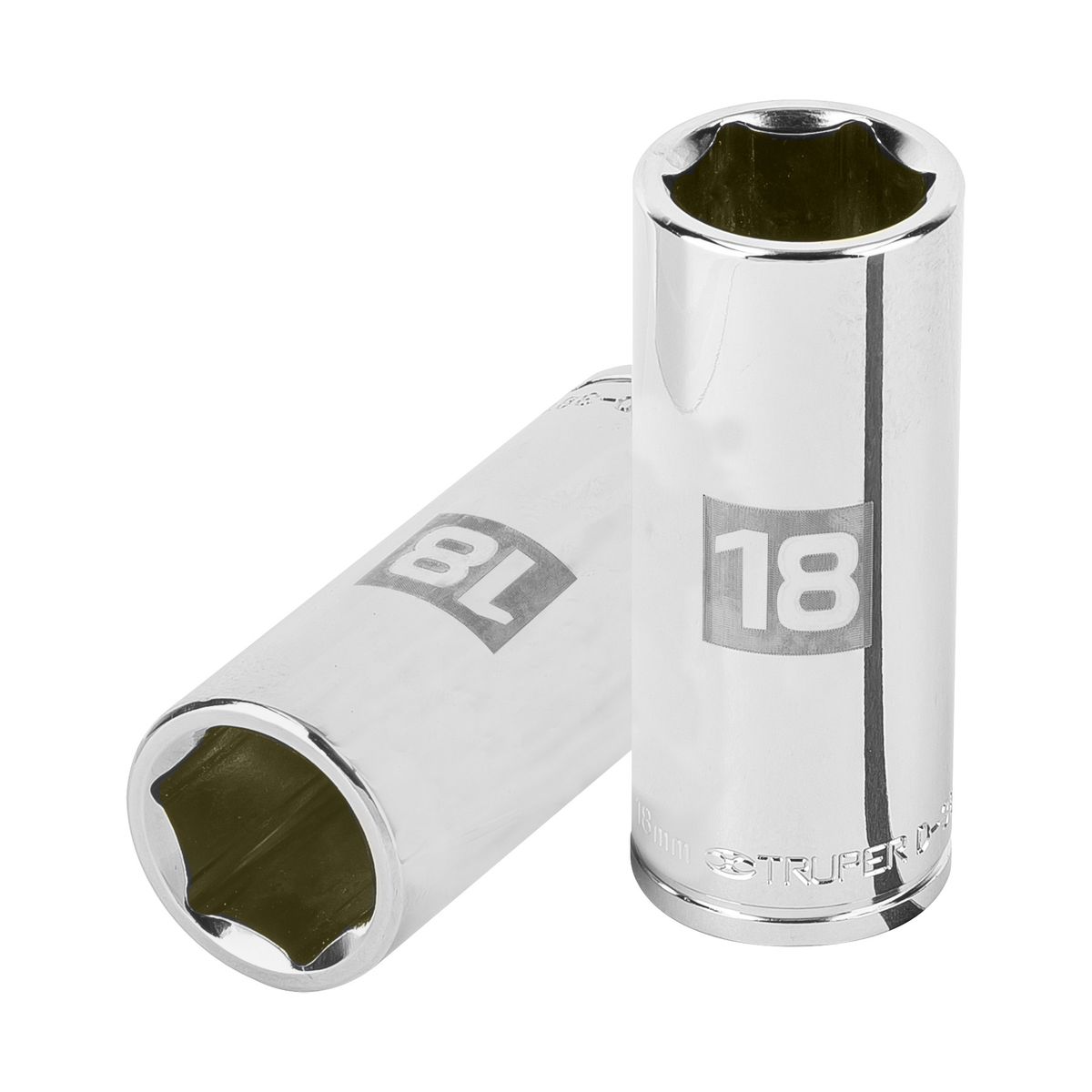 TRUPER - Dado 18mm Hexagonal Tubular Encastre de 3/8" 13778 Truper