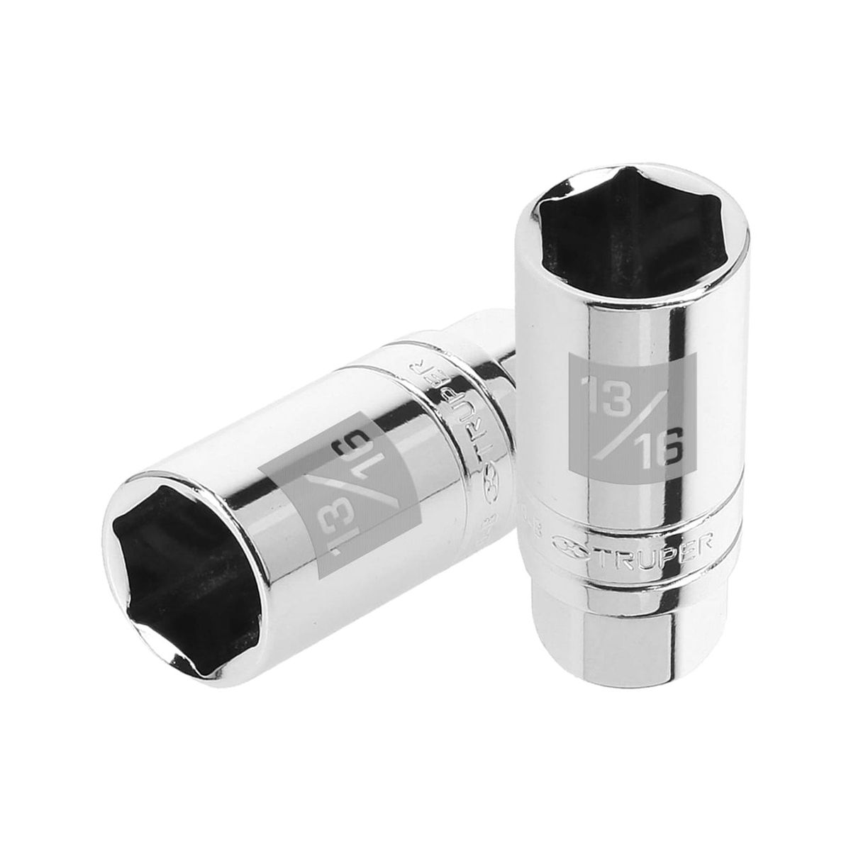 TRUPER - Dado 13/16" Bujía Hexagonal Tubular Encastre de 3/8" 13657 Truper