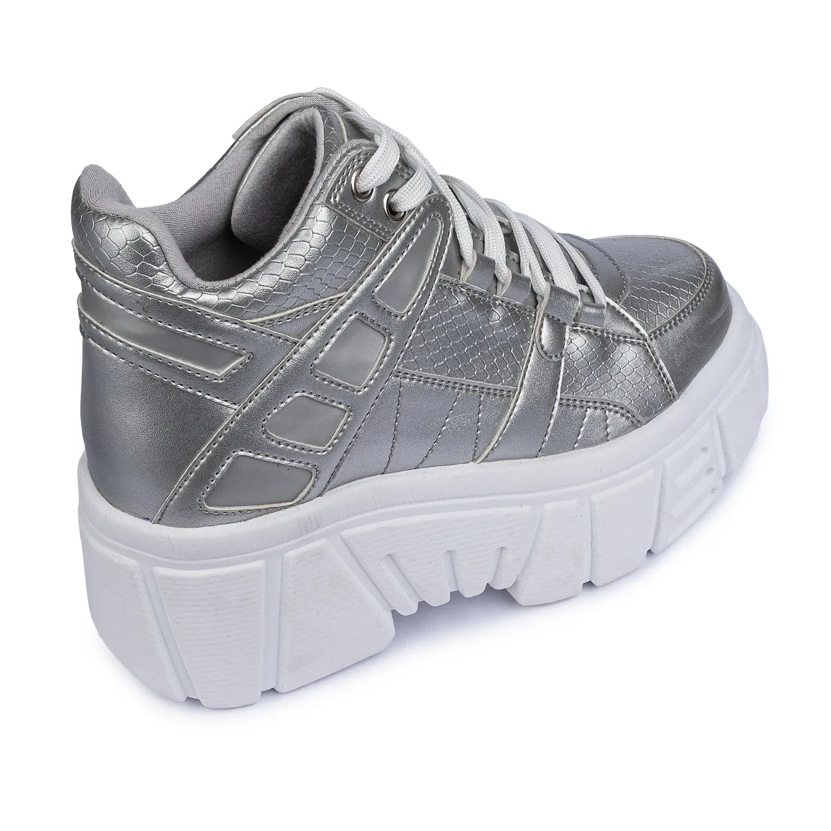 GENERICO - Zapatillas Tipo Bota Azayu Plateado para Mujer