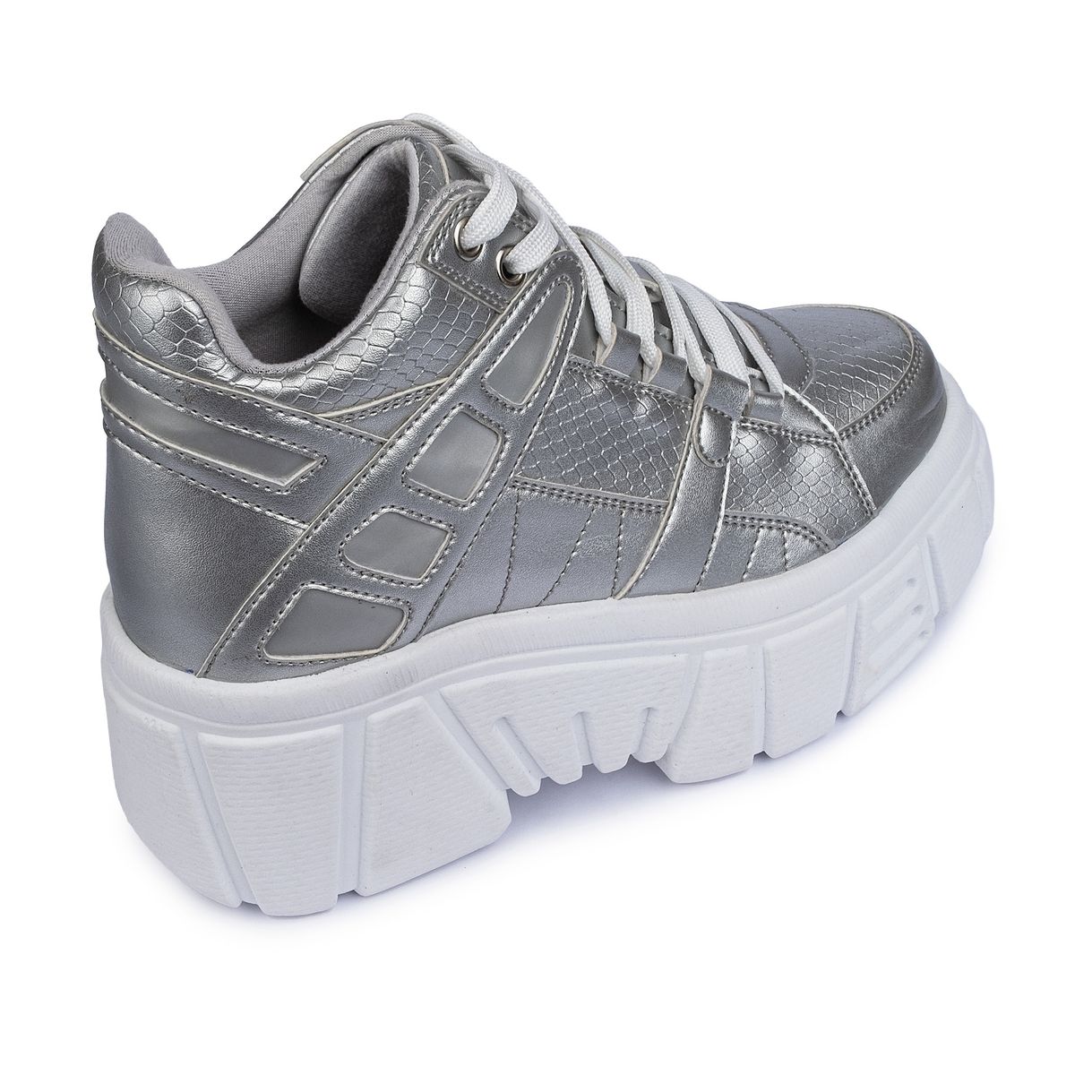 GENERICO - Zapatillas Tipo Bota Azayu Plateado para Mujer