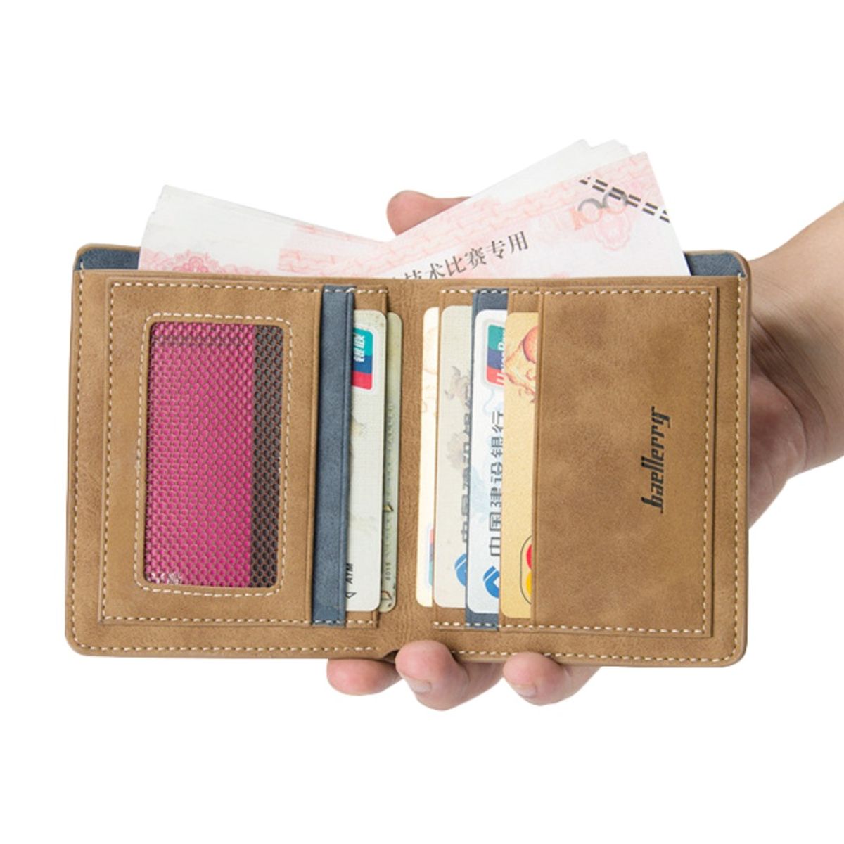 BAELLERRY - Moderna billetera de cuero vegano PU BLR1152M