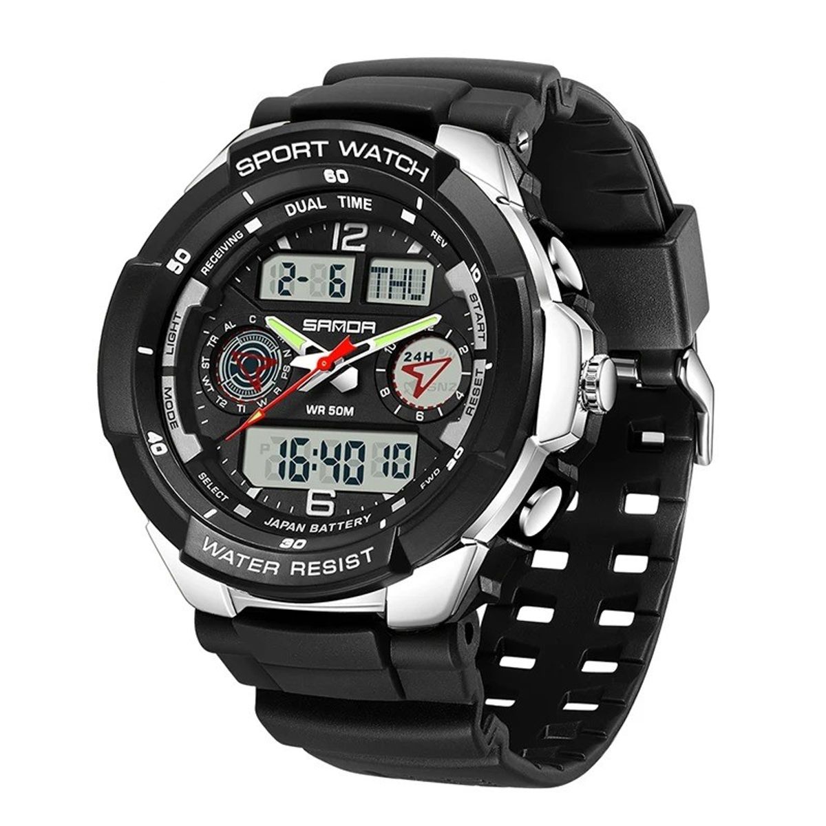 SANDA - Reloj Hombre SANDA 6197 Análogo-Digital Negro