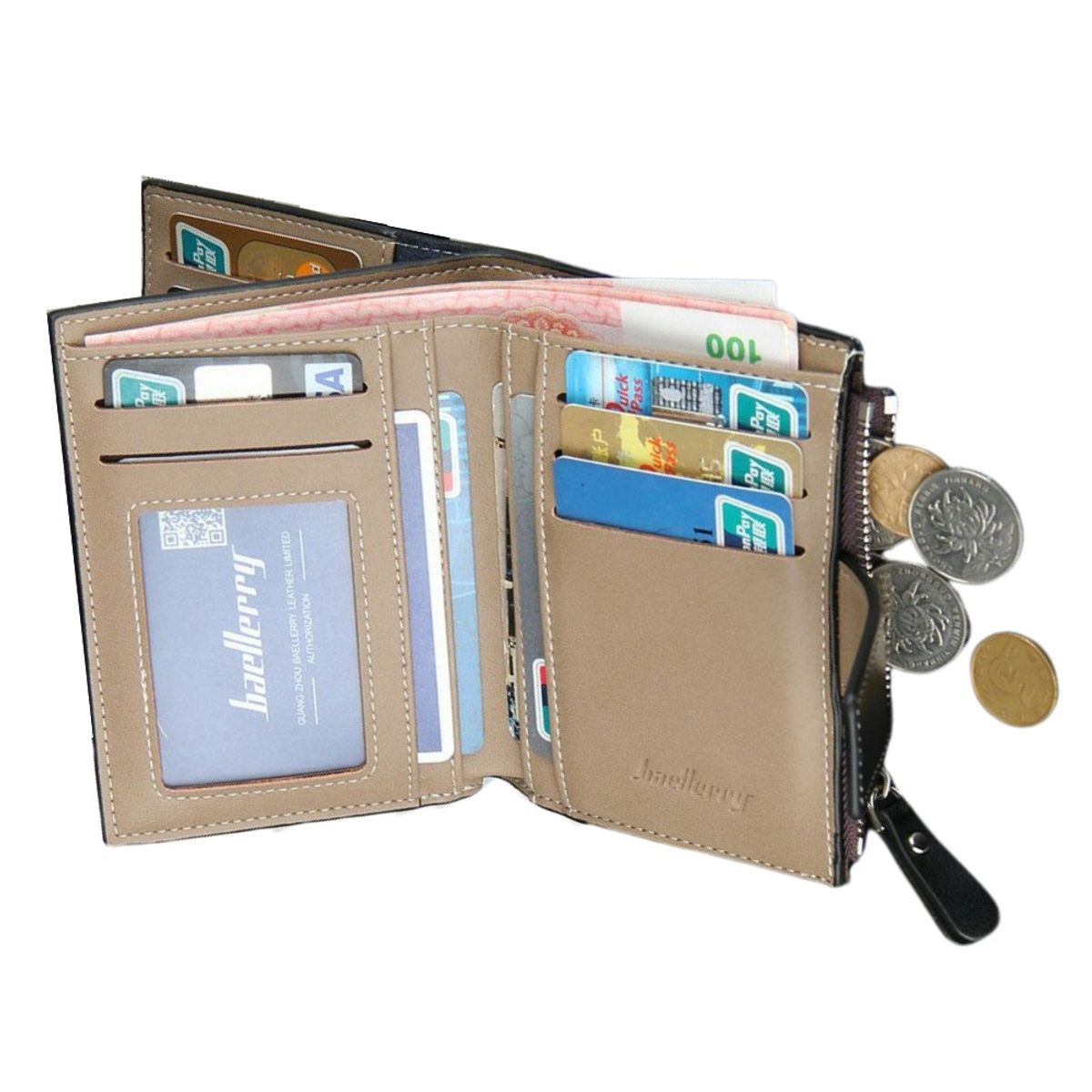 BAELLERRY - BILLETERA DE CUERO VEGANO PU D1282