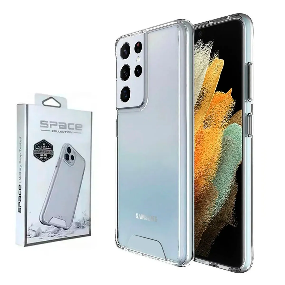 GENERICO - Case Space Para Samsung S21 Ultra Transparente