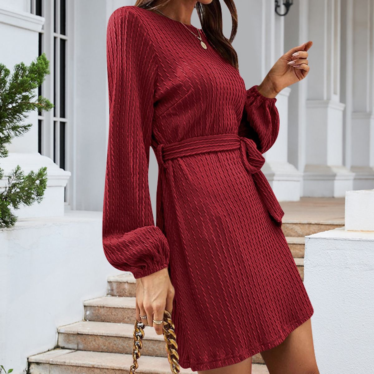 BLWOENS - Vestidos casuales de para mujeres - Rojo