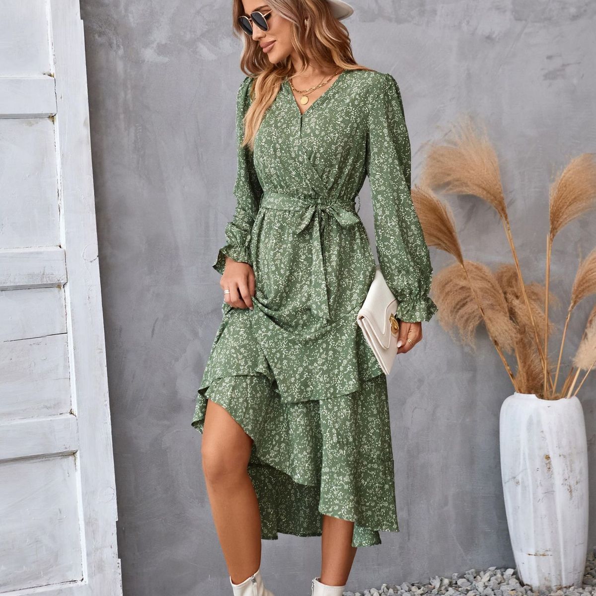 BLWOENS - Vestidos casuales de para mujeres - Verde