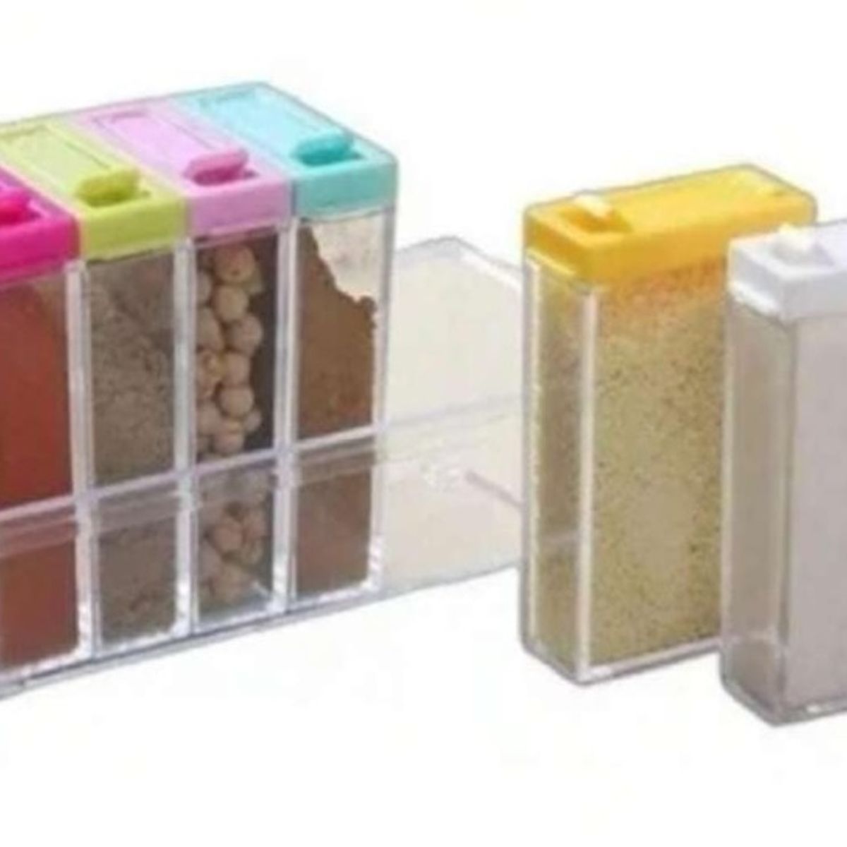 GENERICO - Condimentero acrílico con cucharitas organizador de cocina