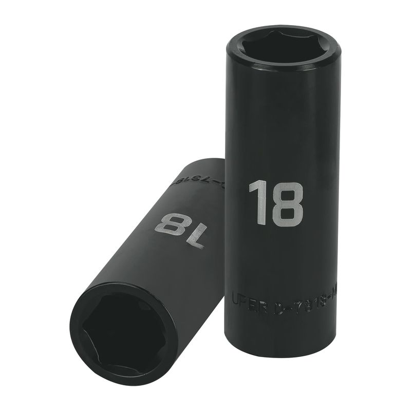 TRUPER - Dado 18mm Impacto Tubular Hexagonal Encastre de 1/2" 12430 Truper
