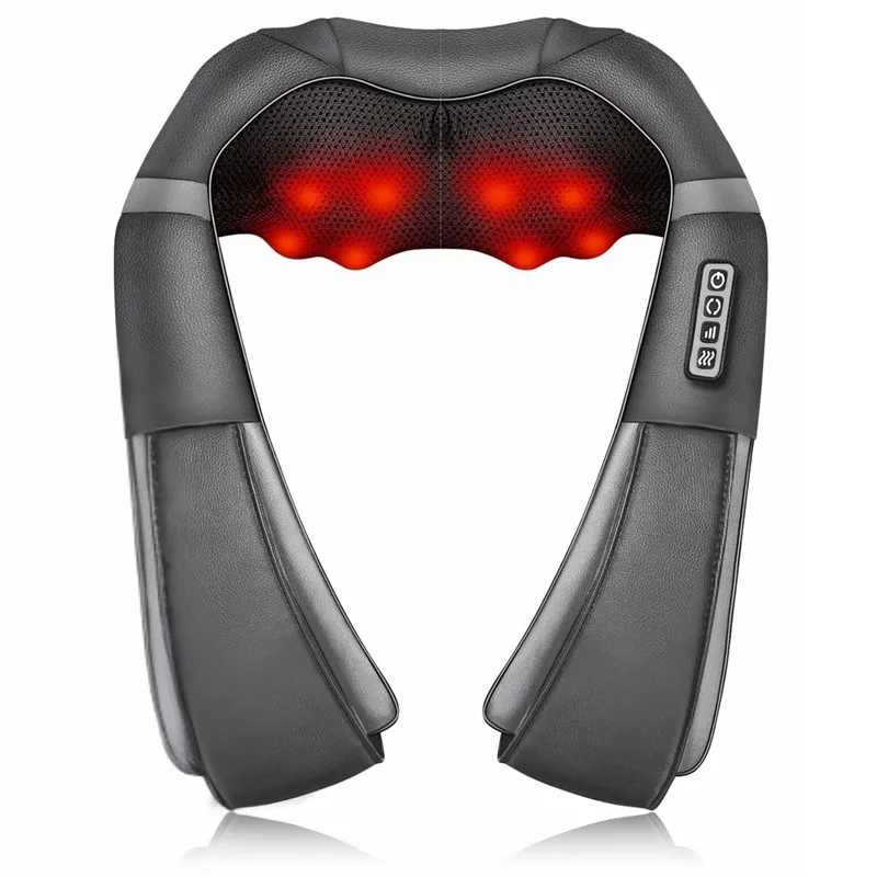 VICTORIA - Masajeador de Cuello y Espalda con 8 Rodillos y Calor Infrarrojo