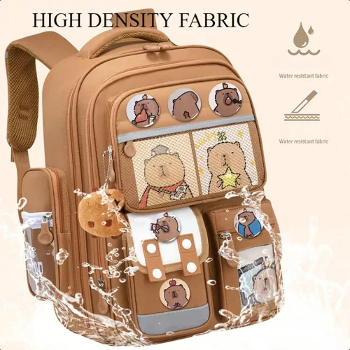 TIOZONEY - Mochila escolar Capibara