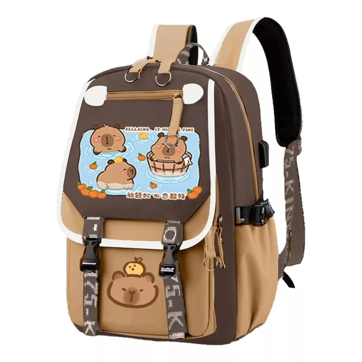 TIOZONEY - Mochila escolar Capibara