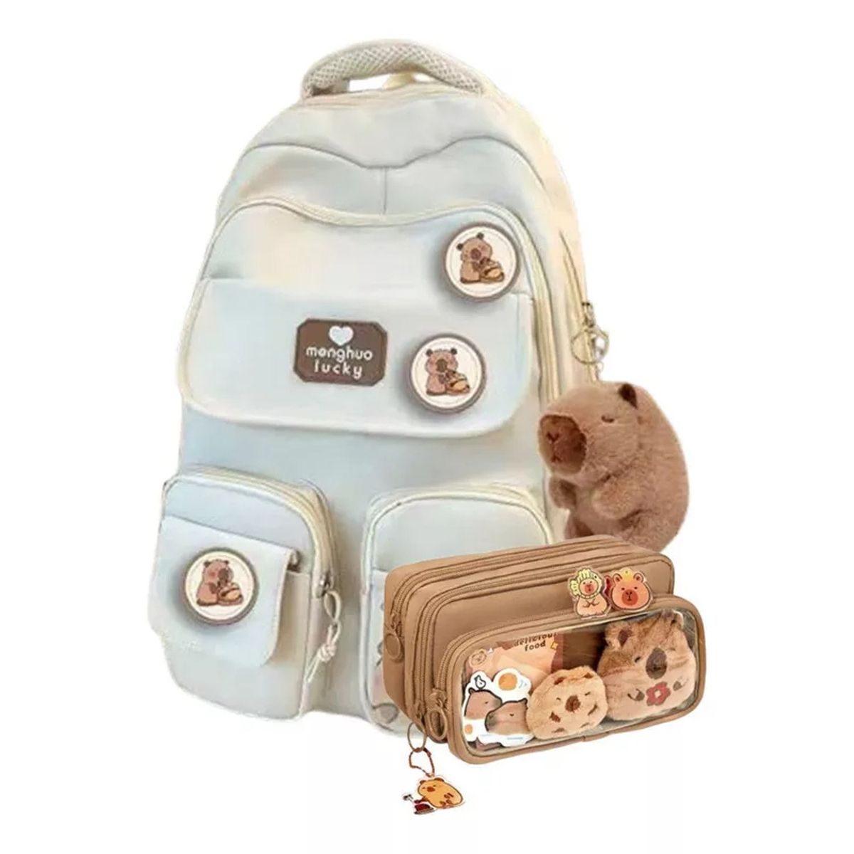 TIOZONEY - Mochila escolar Capibara