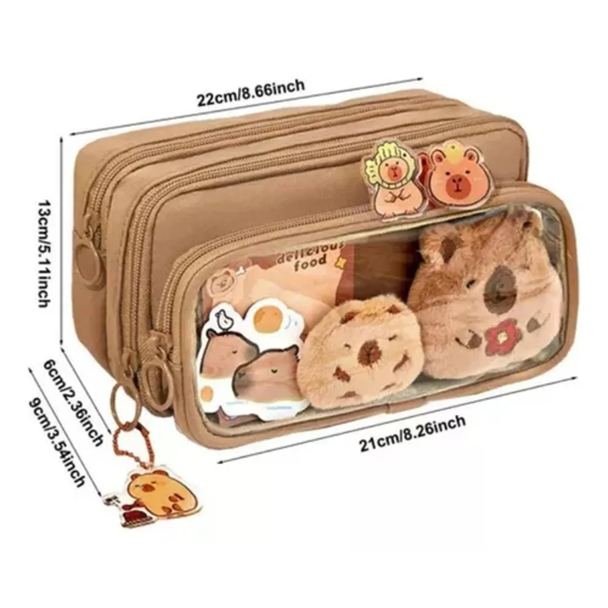 TIOZONEY - Mochila escolar Capibara