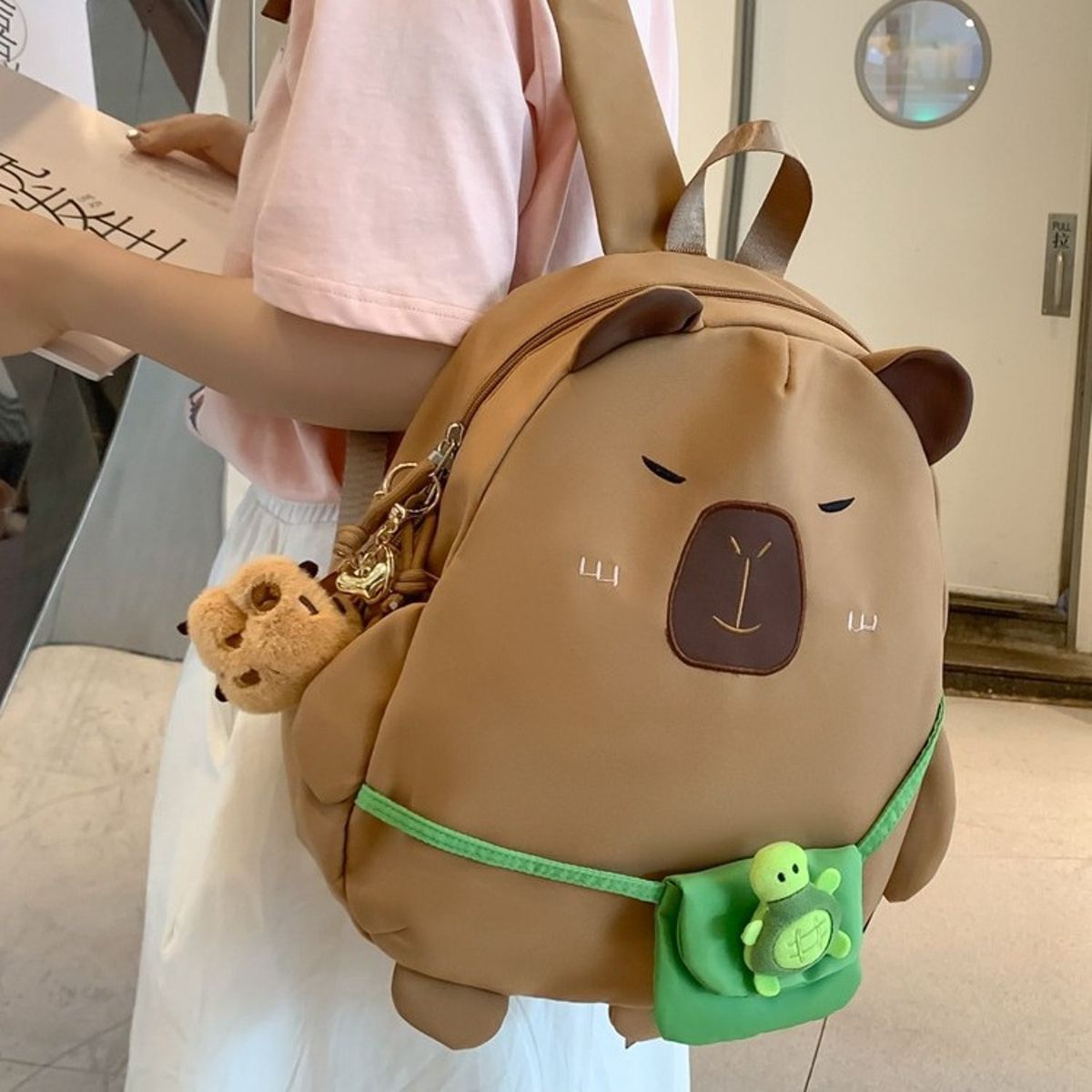 TIOZONEY - Mochila escolar Capibara