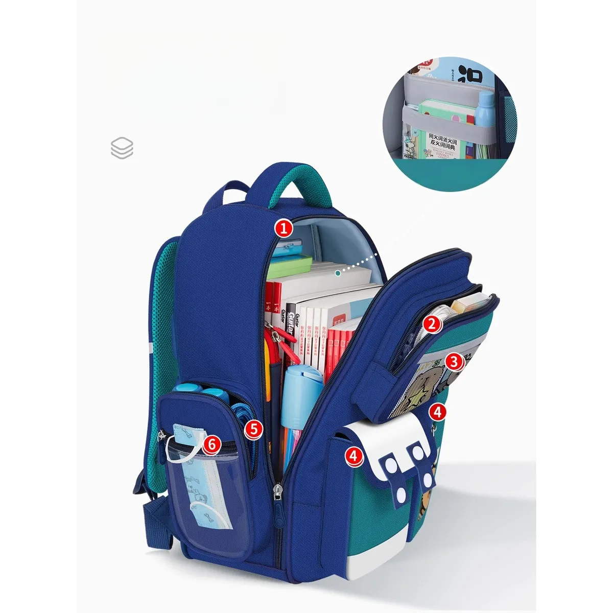 TIOZONEY - 3pcs Mochila escolar Capibara