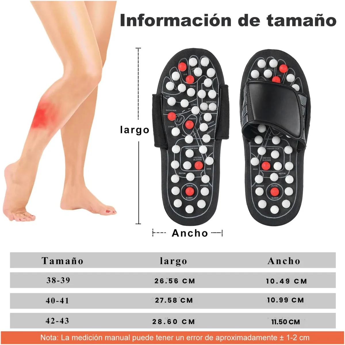 VICTORIA - Zapatos de Masaje con Puntos de Acupresión Relajación y Bienestar