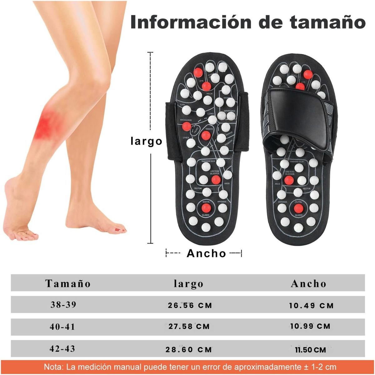 VICTORIA - Zapatos de Masaje con Puntos de Acupresión Relajación y Bienestar