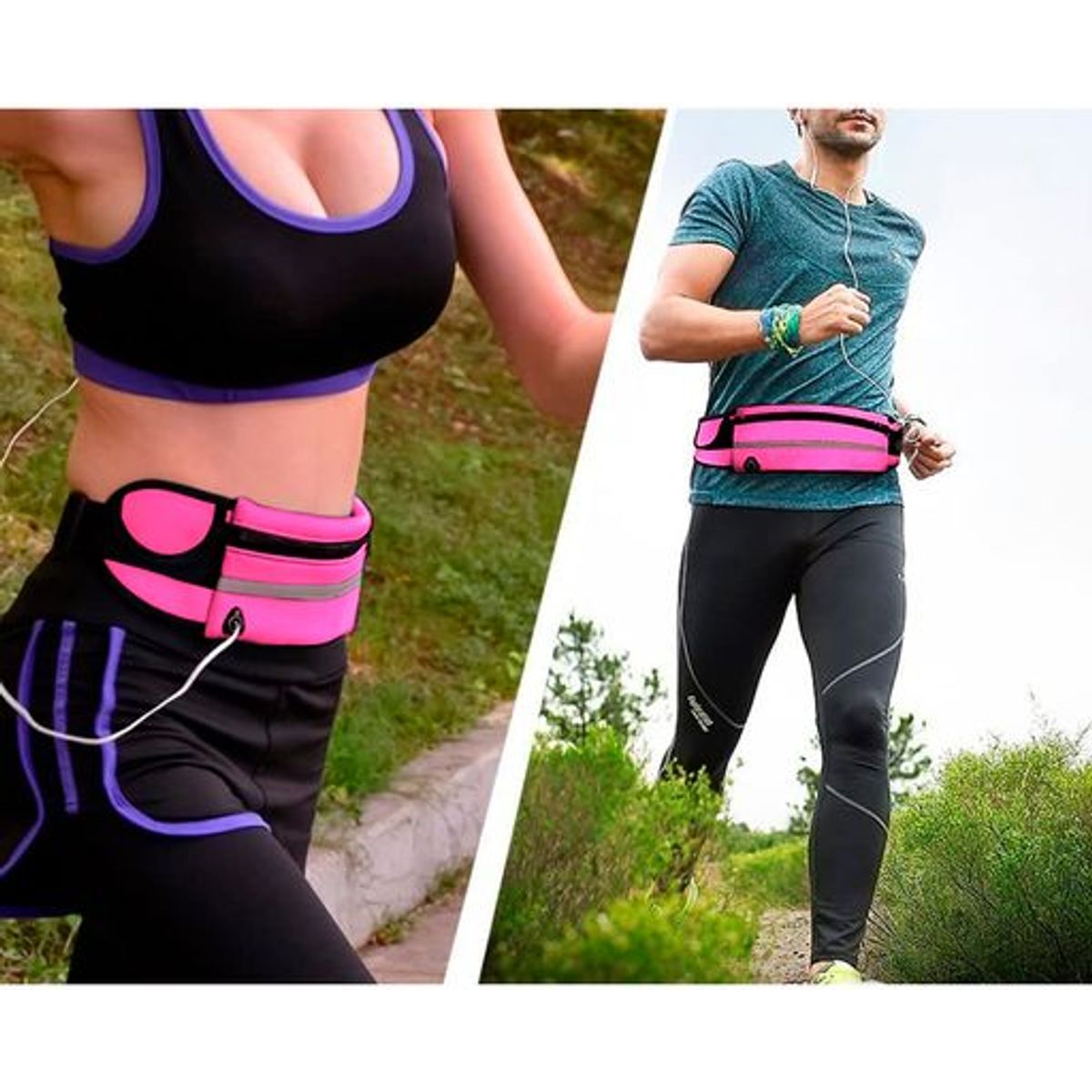 OEM - Canguro Riñonera Deportivo Fitness FUSCIA