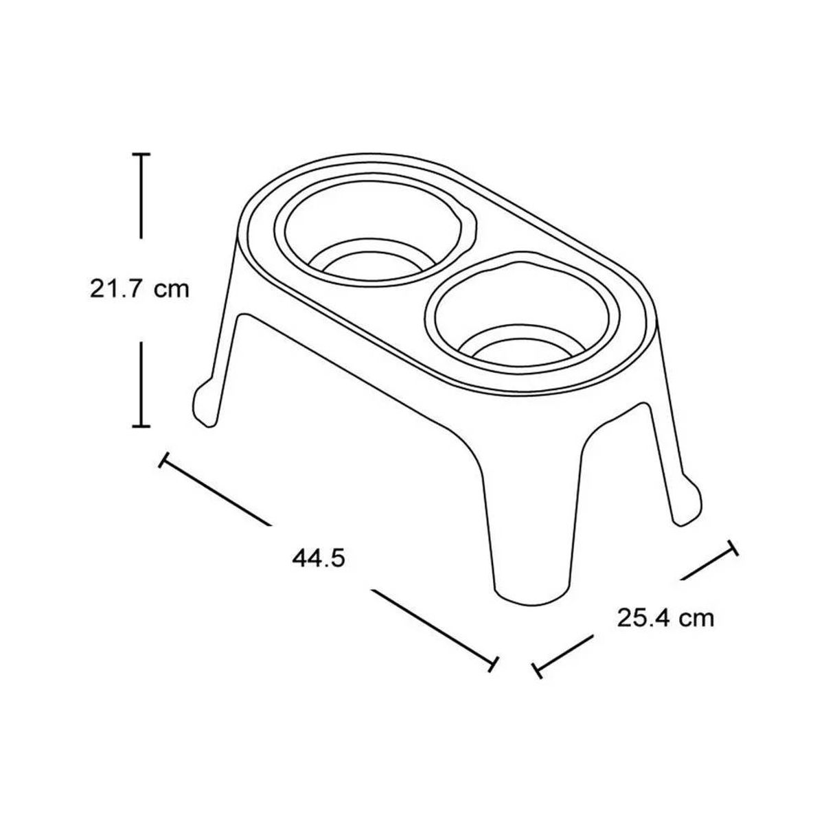 RIMAX - Comedero Alto PPerros Medianos Taupe Mocca