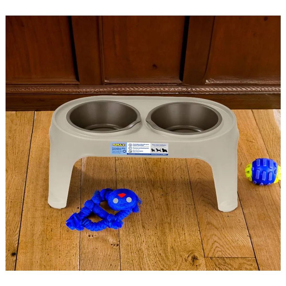 RIMAX - Comedero Alto PPerros Medianos Taupe Mocca