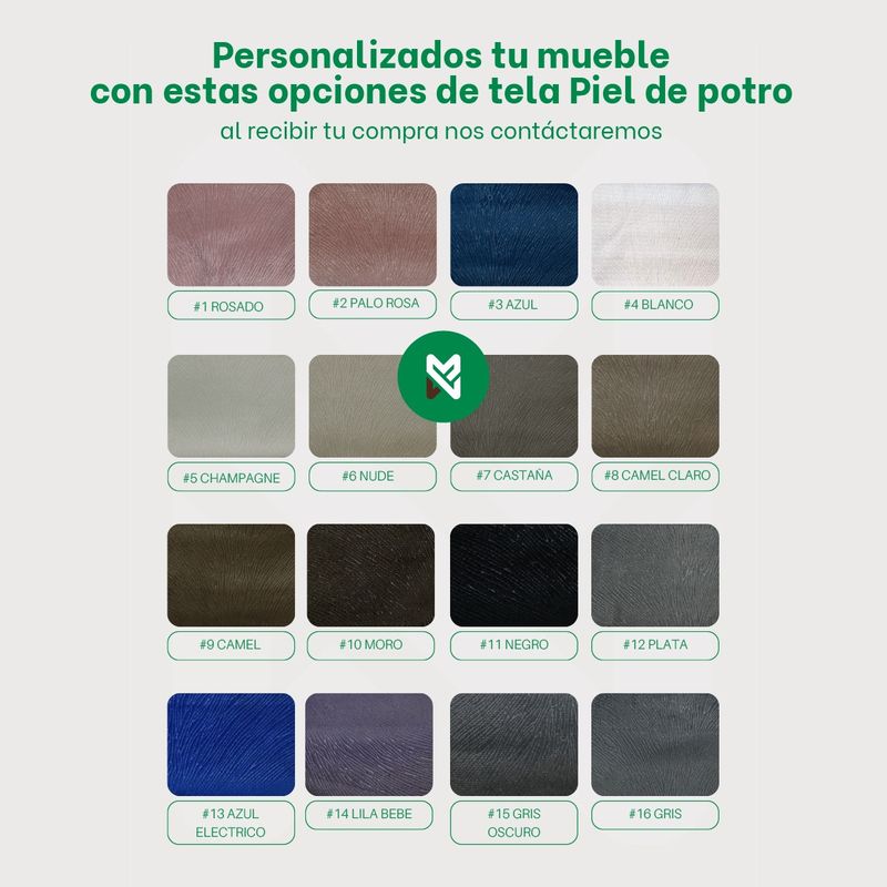 MUEBLES MACRUMO - Cama tapizada Brisa - Queen - Color Gris Claro