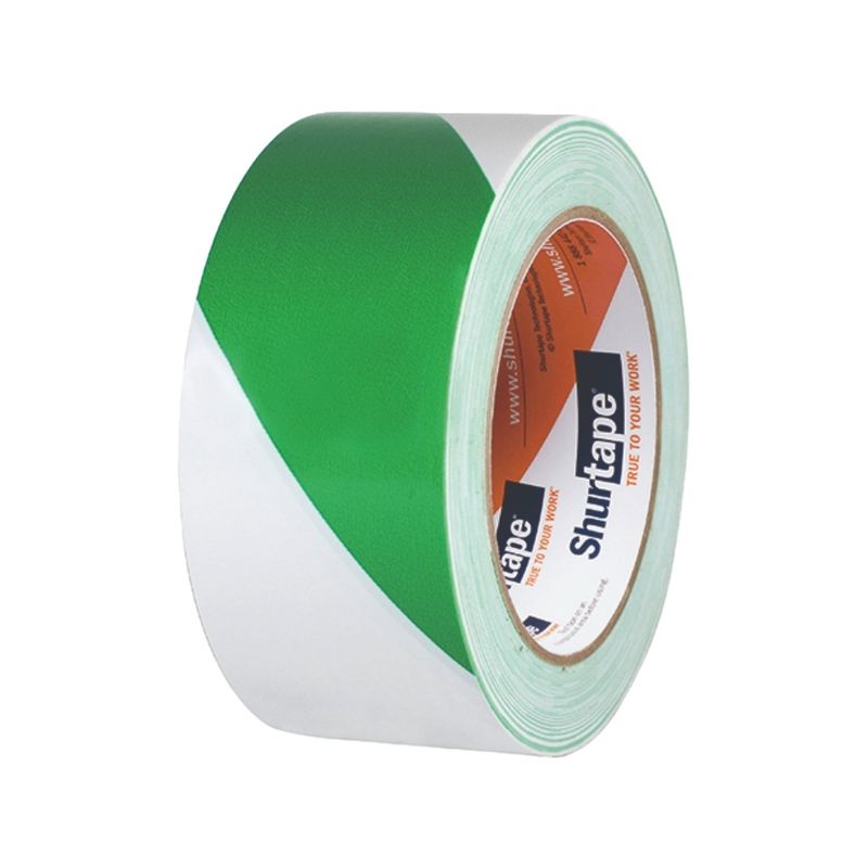 SHURTAPE - Cinta Señalización Delimitadora Blanco-Verde 2x36yd