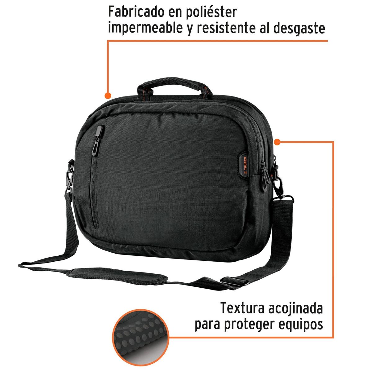 TRUPER - Kit maleta maletín morral calculadora lapiceros Truper - Negro  L
