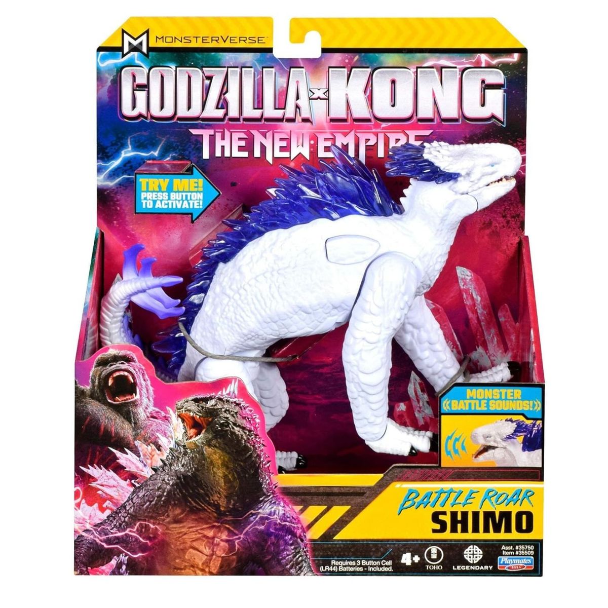 PLAYMATES TOYS - Godzilla x Kong – Shimo Rugido de Batalla 15 cm