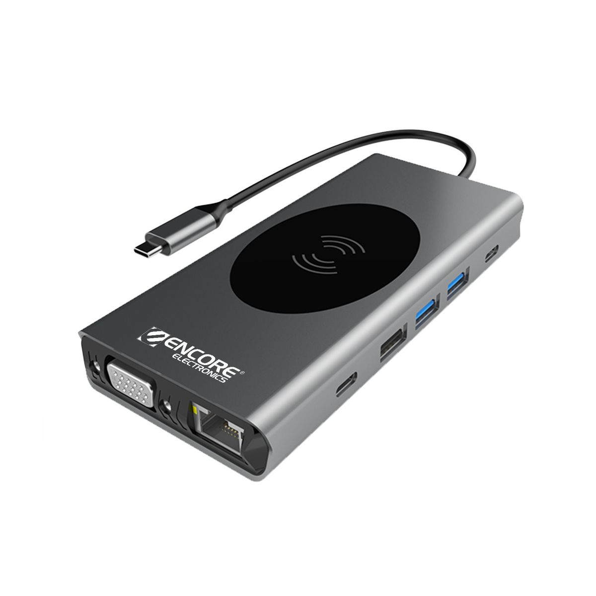 ENCORE ELECTRONICS - Adaptador HUB Multipuerto Adaptador 13 en 1 Tipo c