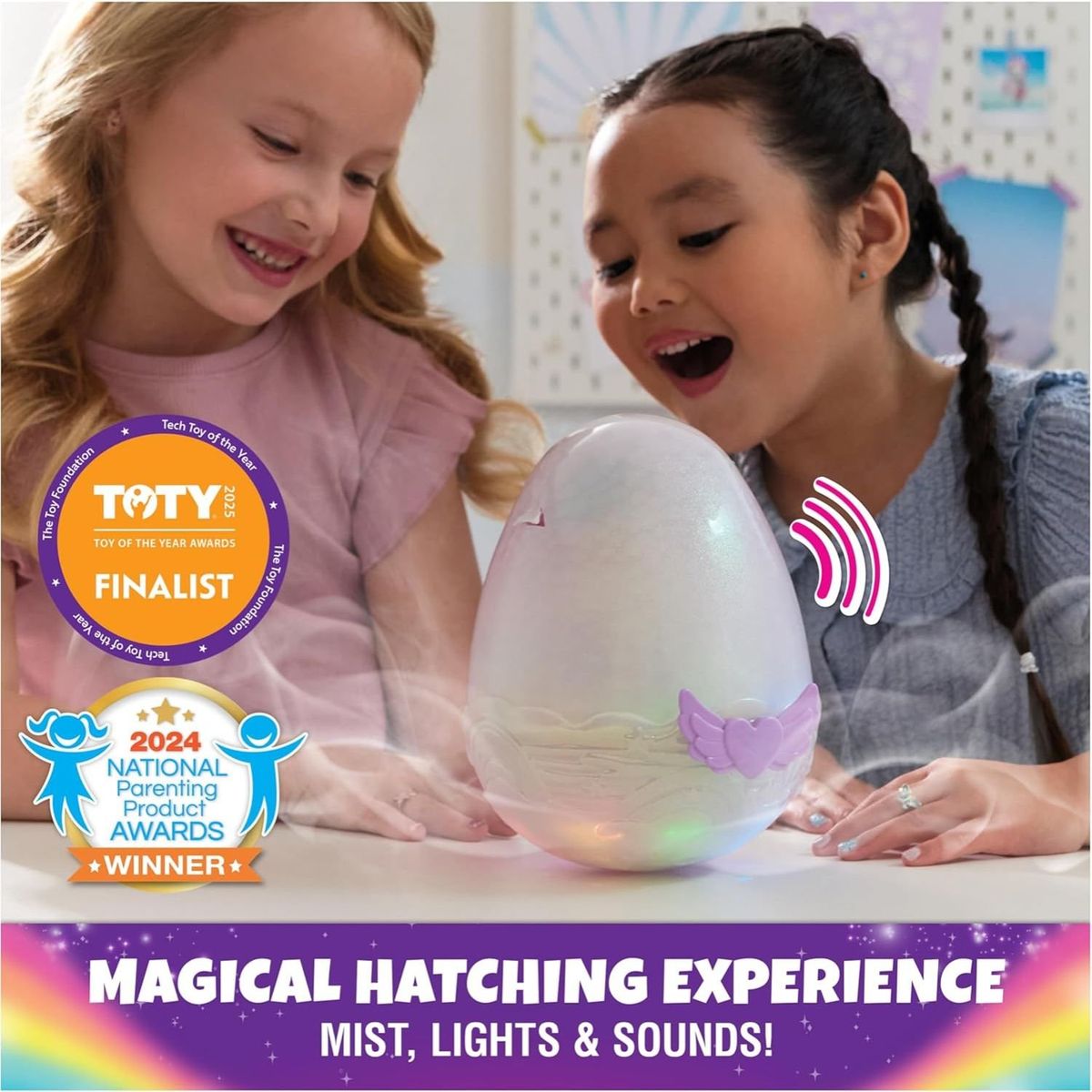 SPIN MASTER - Muñeco Interactivo Sorpresa Hatchimals Pufficorn +100 Sonidos